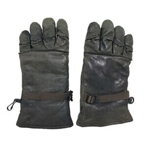 Intermediate Cold Wet Leather Fleece Lined Gloves Men Women Large Army Military